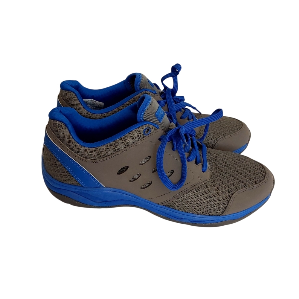 Vionic Contest Walking Sneakers Gray Blue Orthotic Comfort Shoes